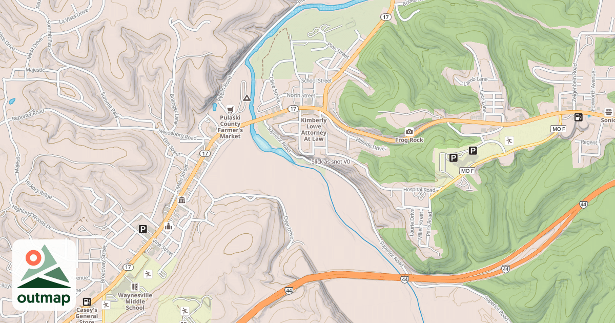 Map of Slick as snot