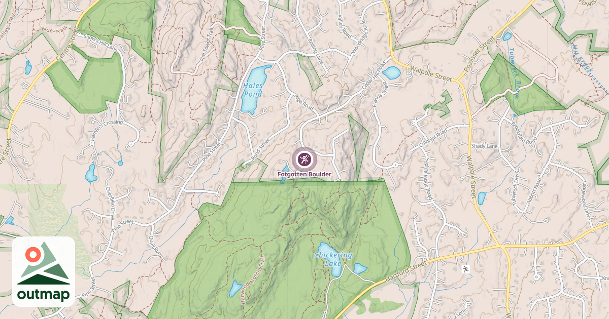 Map of Fotgotten Boulder