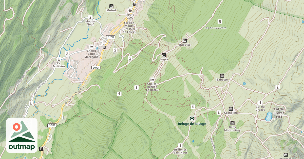 Map of Chalet-Refuge Le Ratou