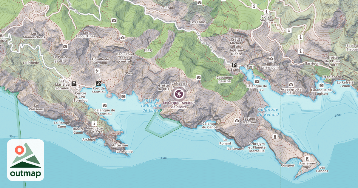 Map of Le Cirque - secteur de droite