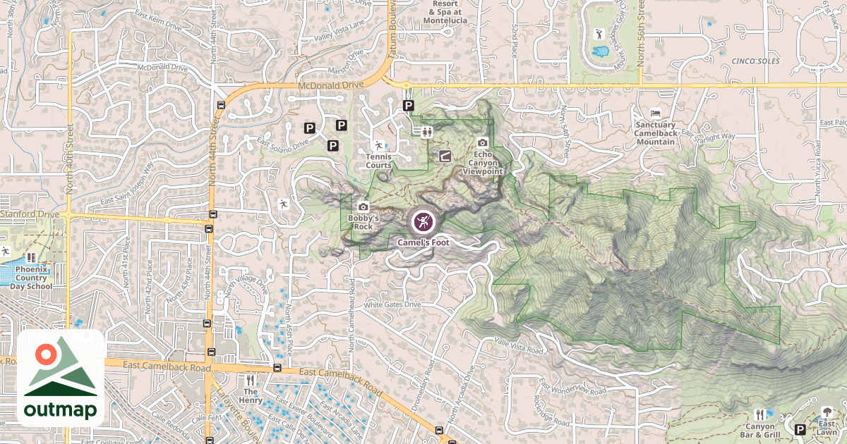 Map of Camel's Foot