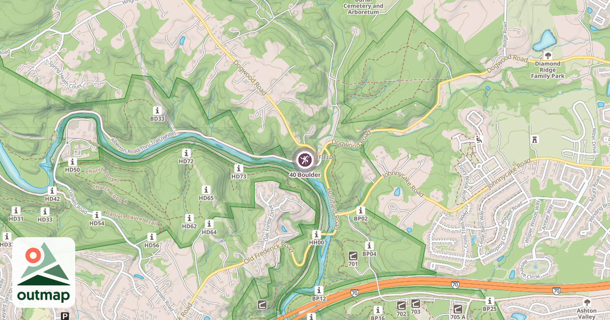 Map of 40 Boulder