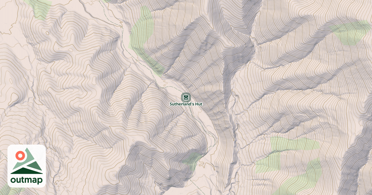 Map of Sutherland's Hut