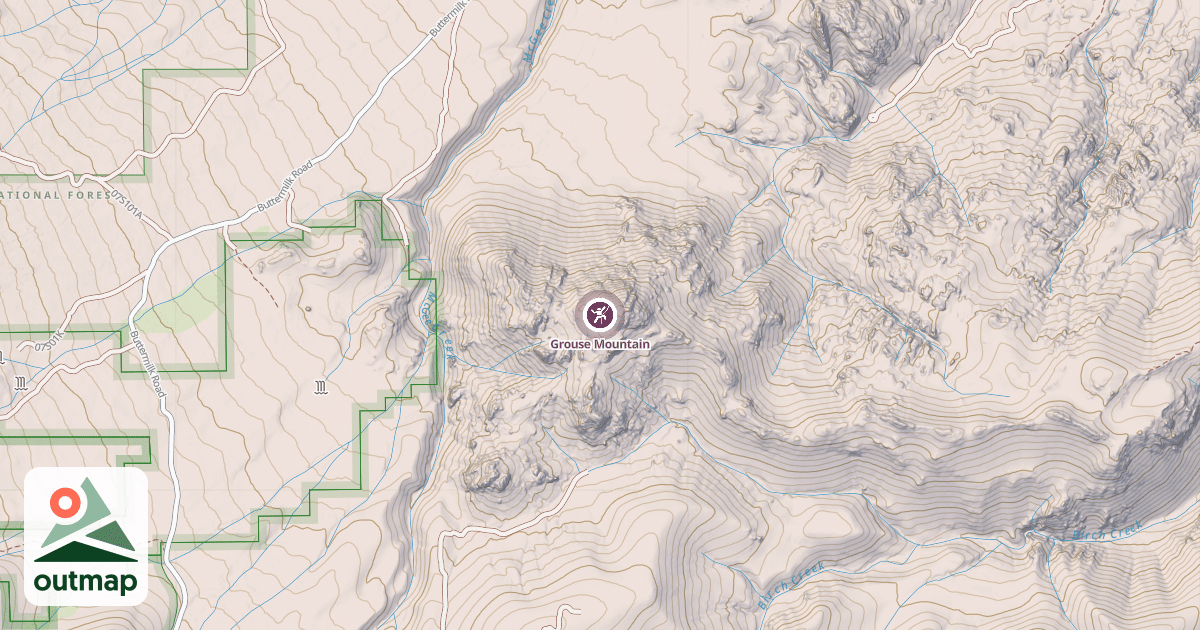 Map of Grouse Mountain