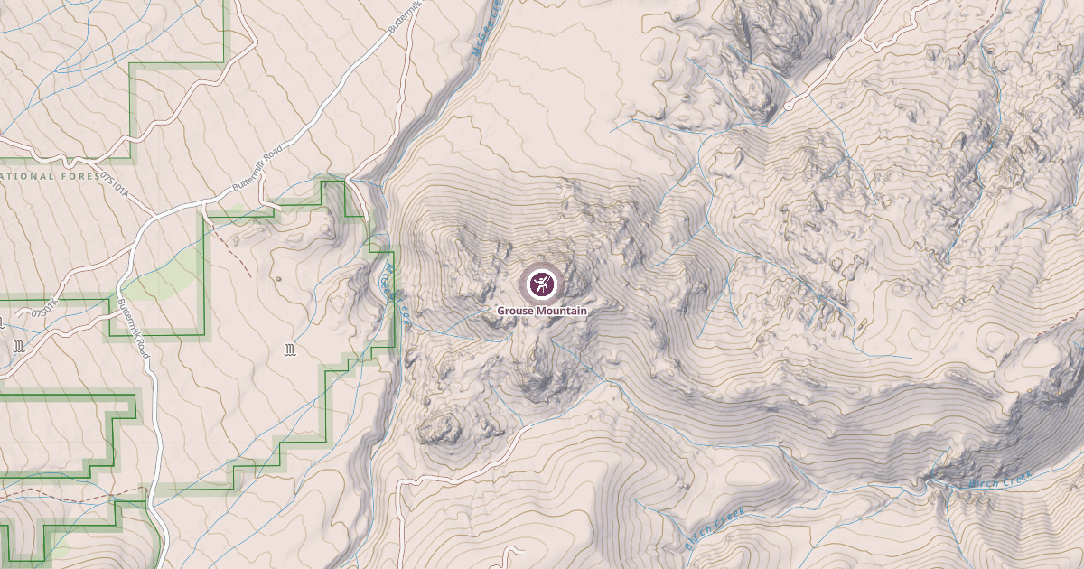 Map preview of Grouse Mountain