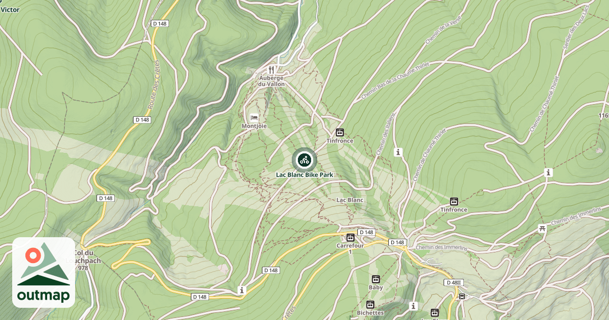Map of Lac Blanc Bike Park