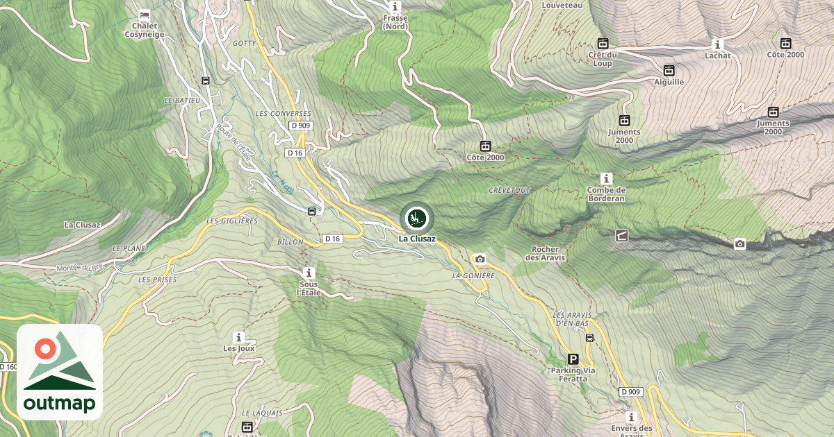 Map of La Clusaz