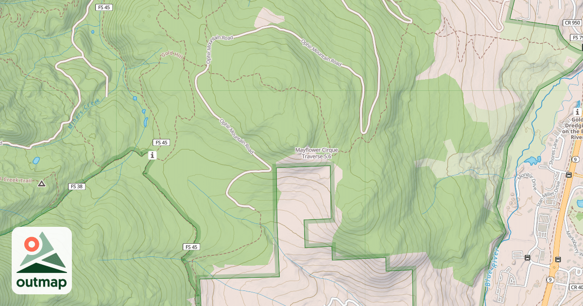 Map of Mayflower Cirque Traverse