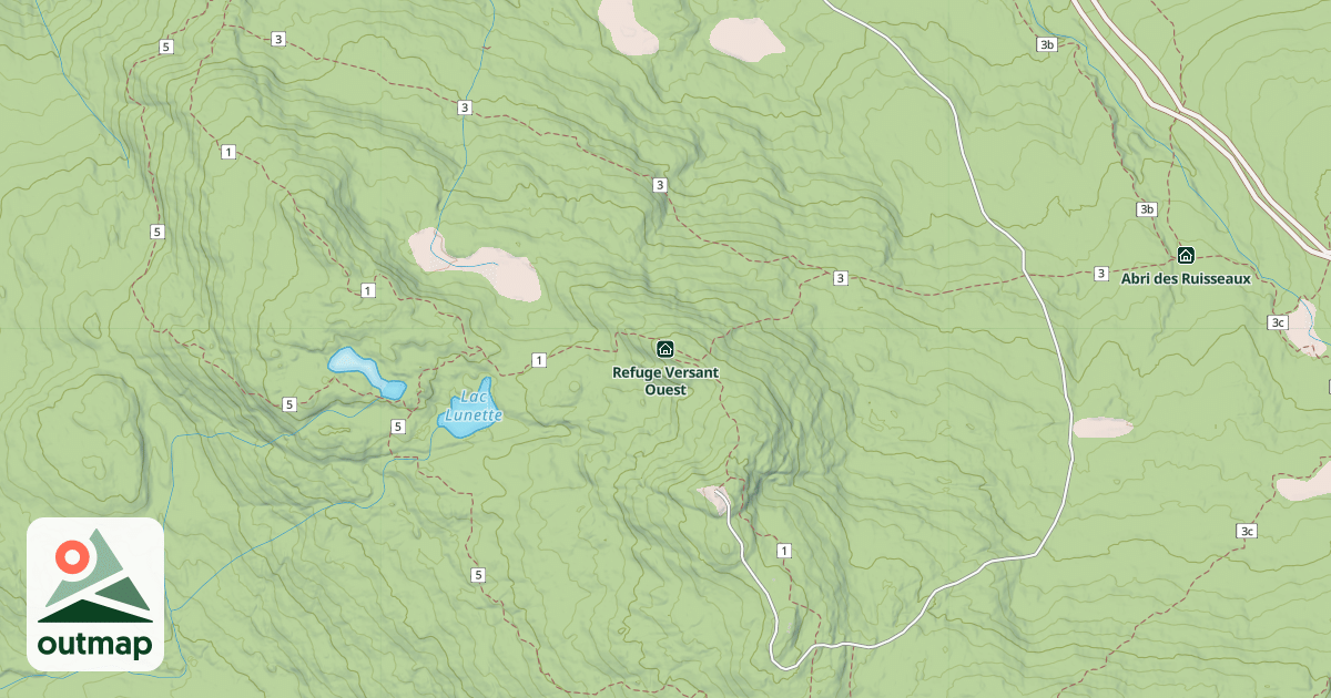 Map of Refuge Versant Ouest