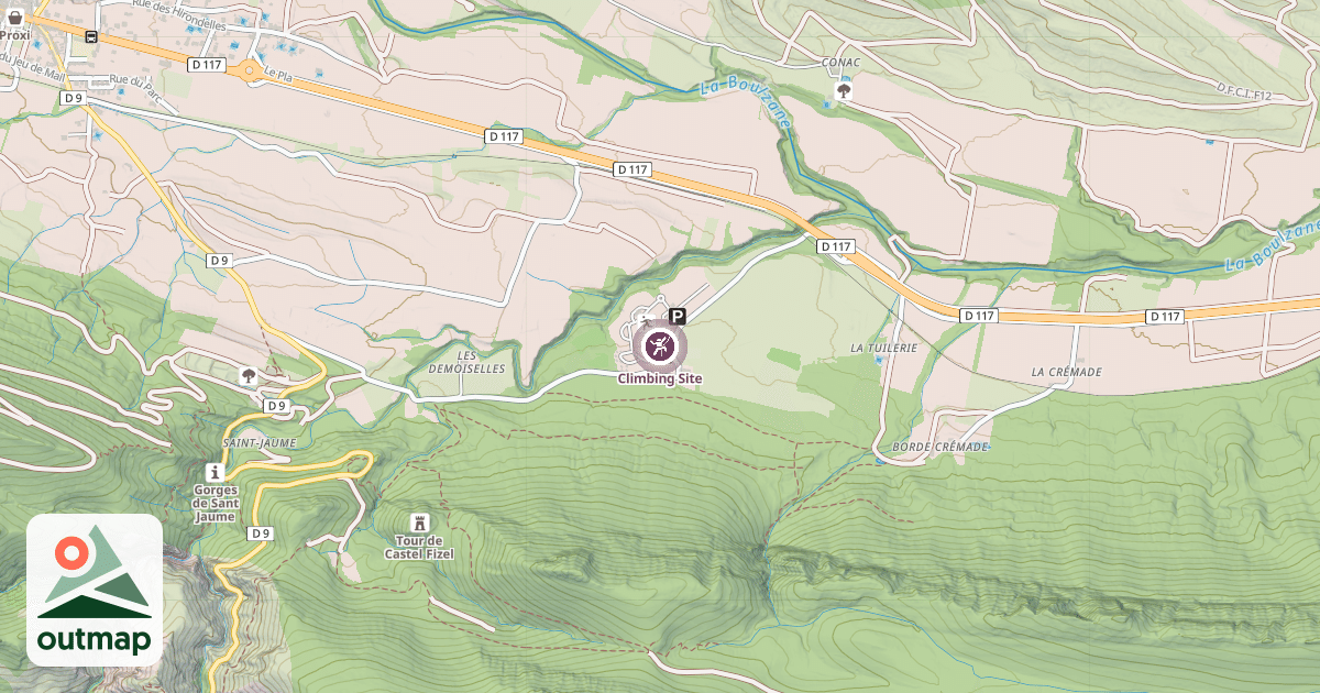 Map of Climbing Site