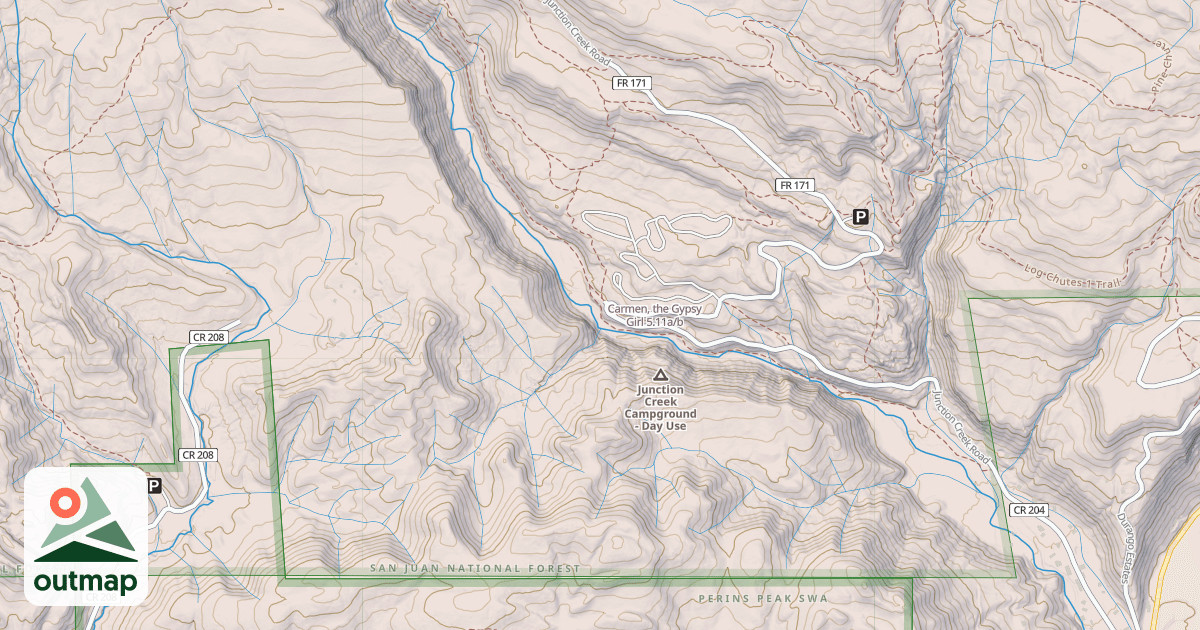 Map of Carmen, the Gypsy Girl