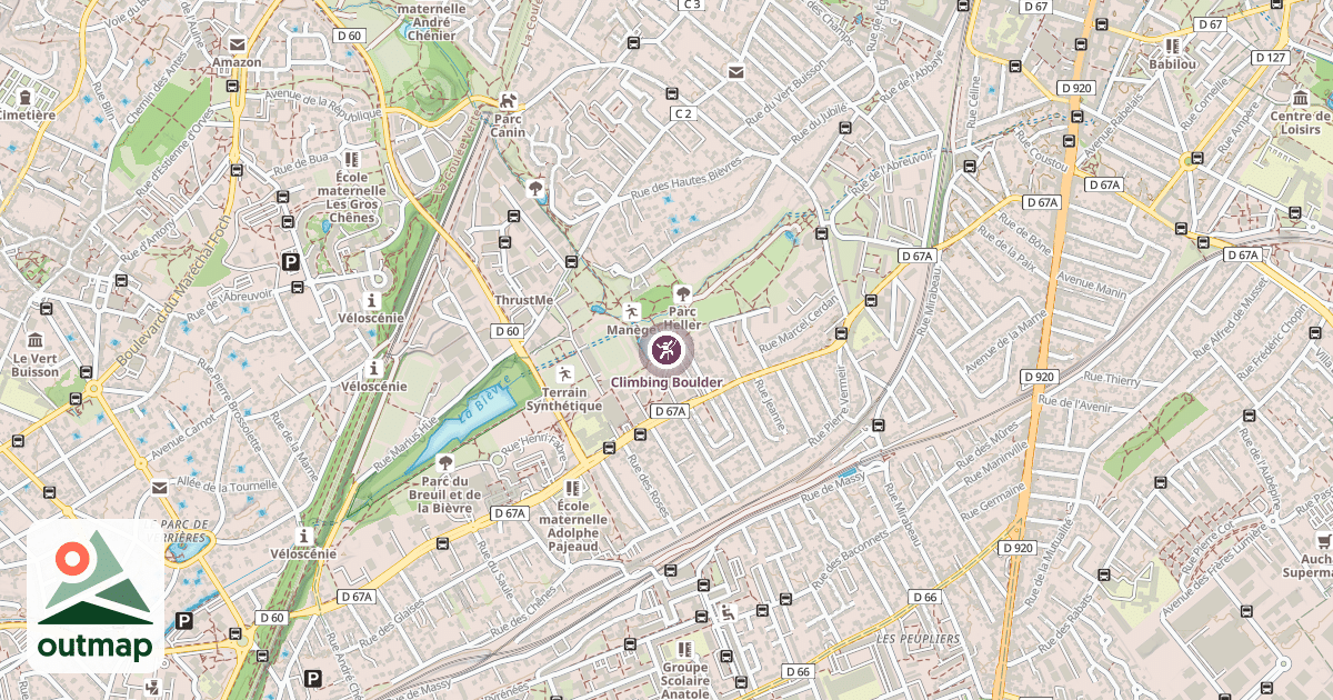 Map of Climbing Boulder