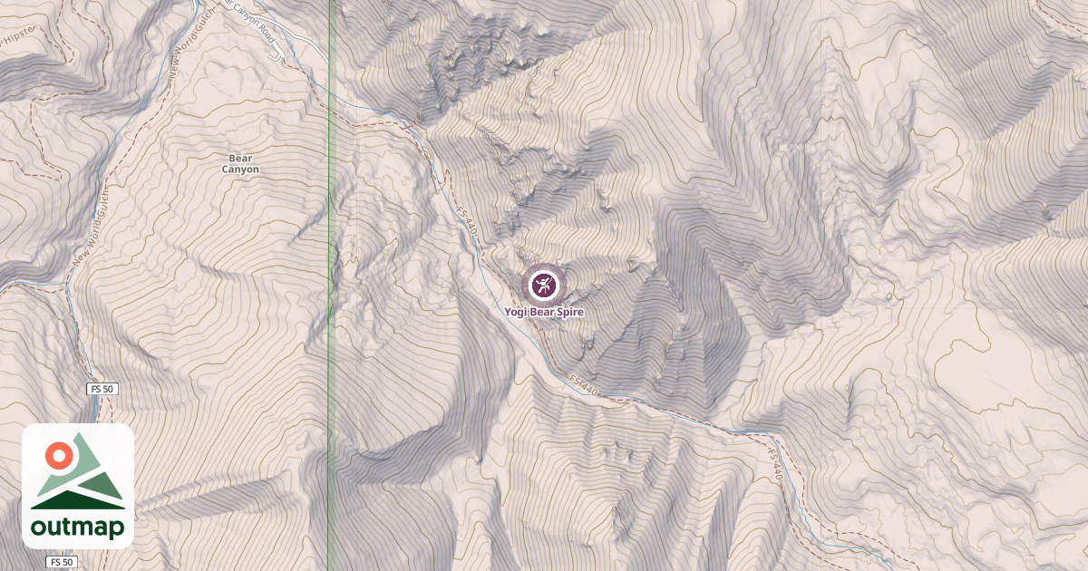 Map of Yogi Bear Spire