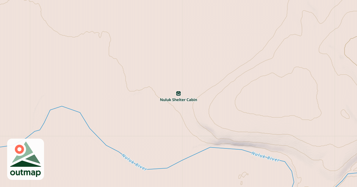 Map of Nuluk Shelter Cabin