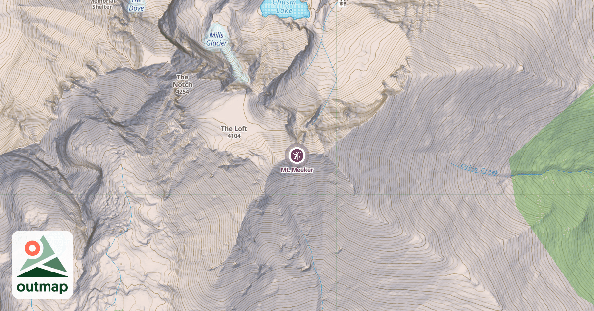 Map of Mt. Meeker