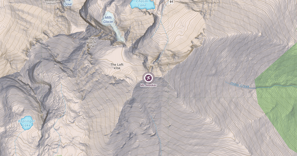Map preview of Mt. Meeker