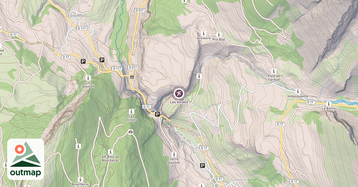 Map of Les étroits