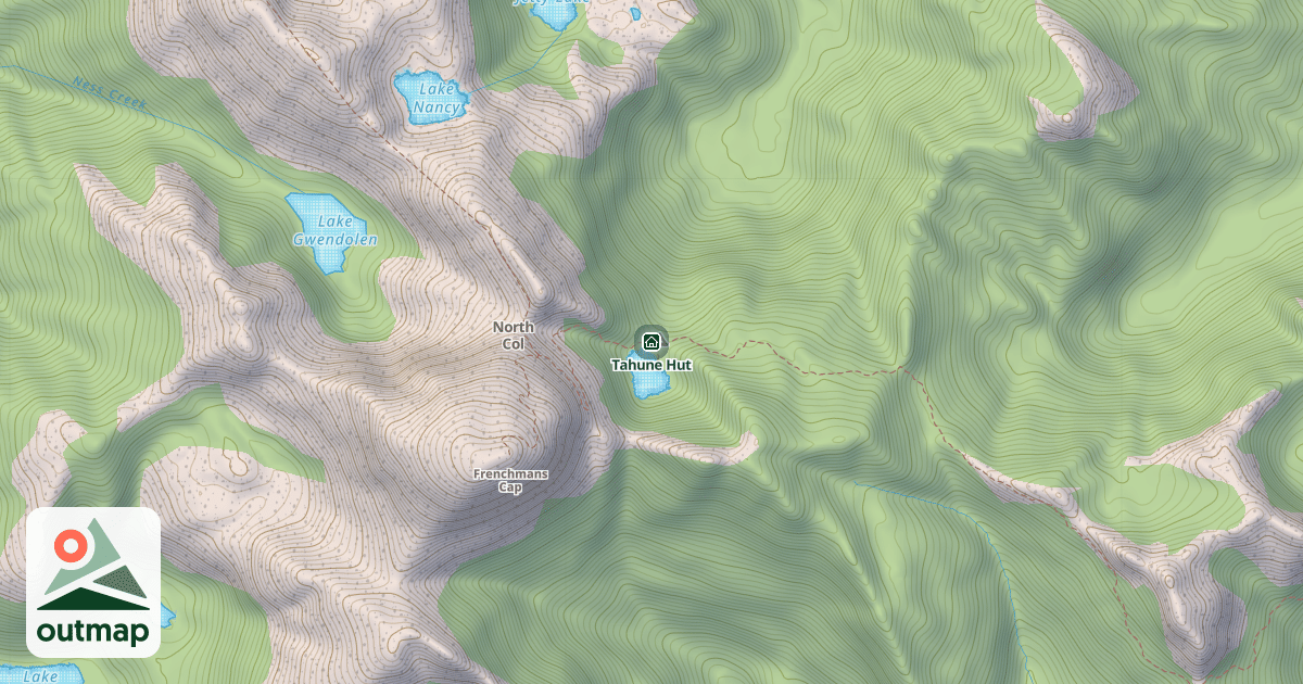 Map of Tahune Hut