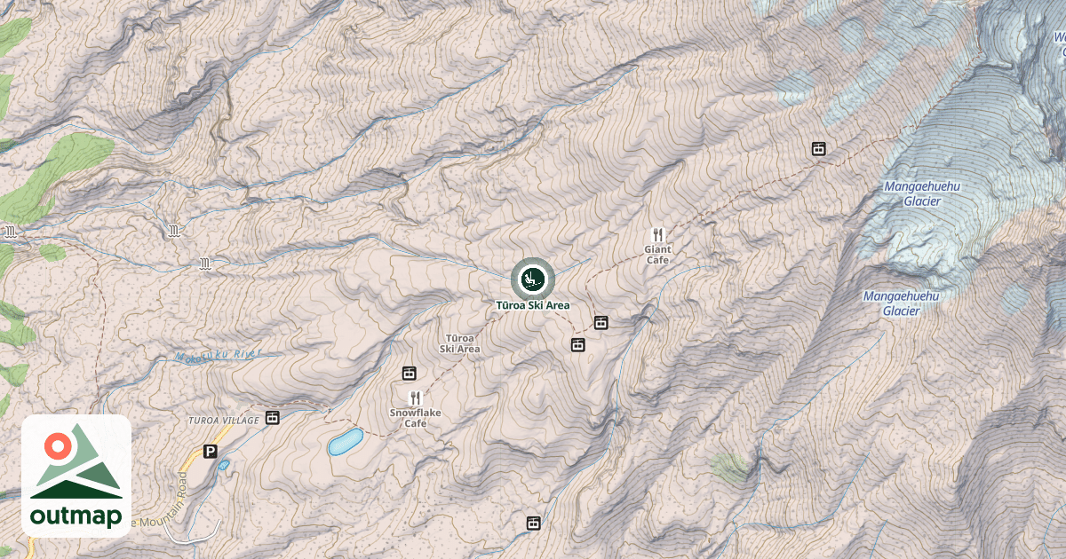 Map of Tūroa Ski Area
