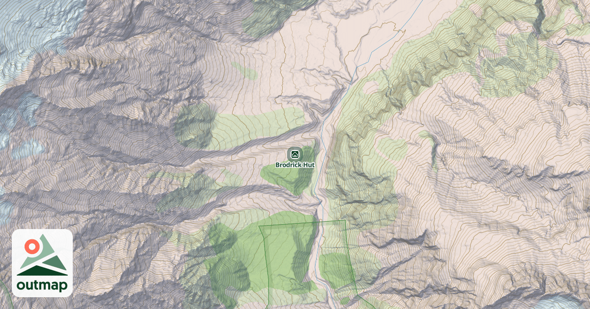 Map of Brodrick Hut