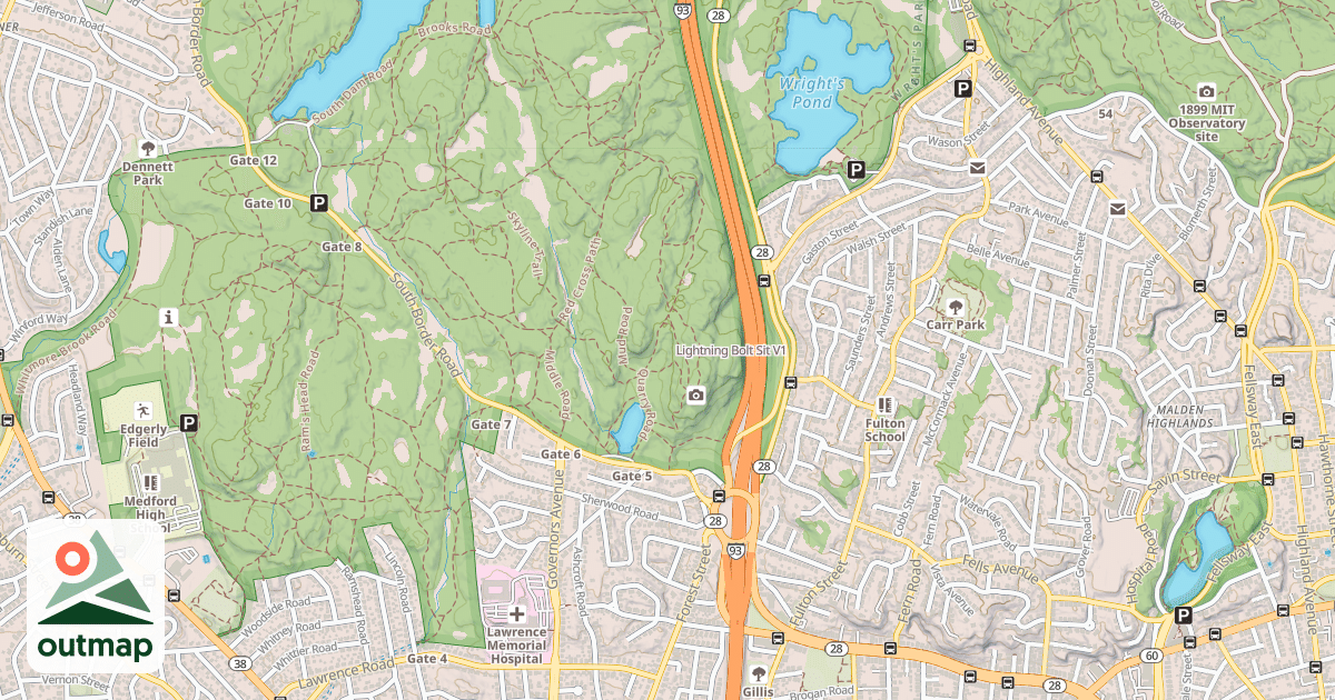 Map of Lightning Bolt Sit