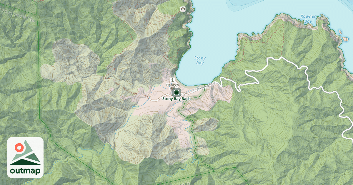 Map of Stony Bay Bach