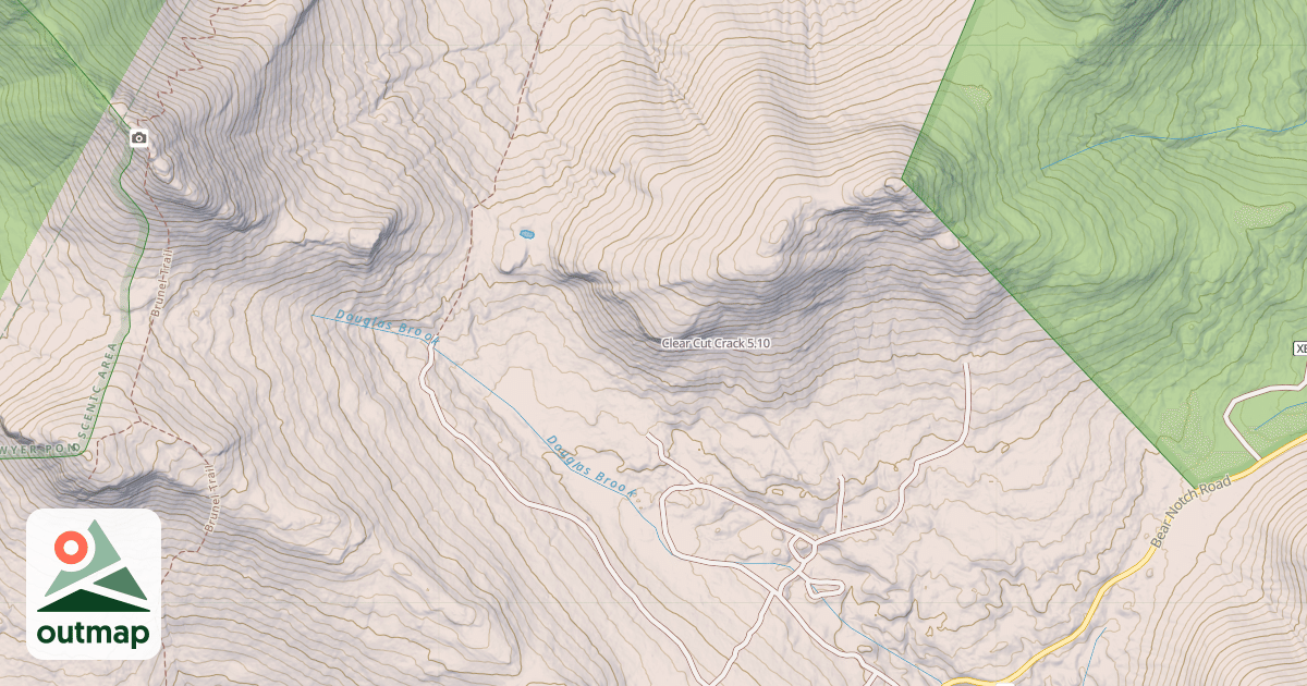 Map of Clear Cut Crack