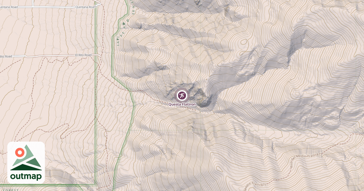 Map of Questa Flatiron