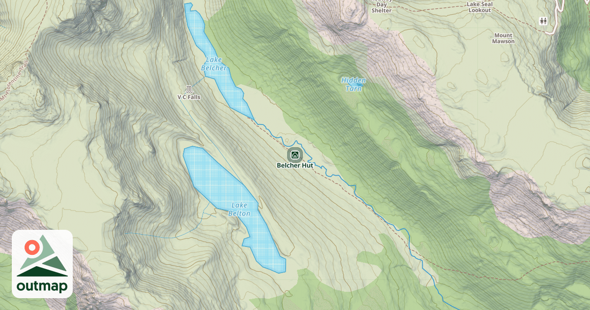 Map of Belcher Hut