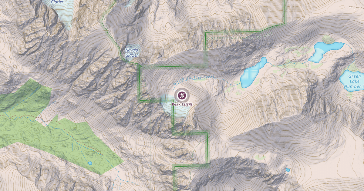 Map preview of Peak 12,878