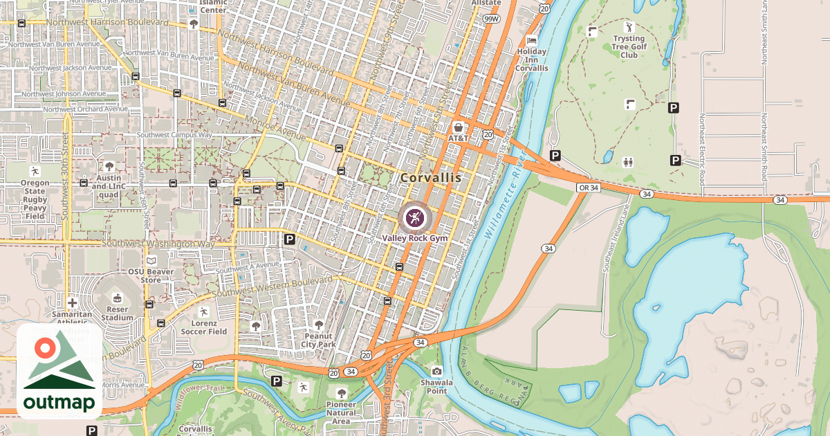 Map of Valley Rock Gym