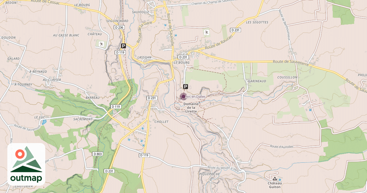 Map of Arc en Dalles