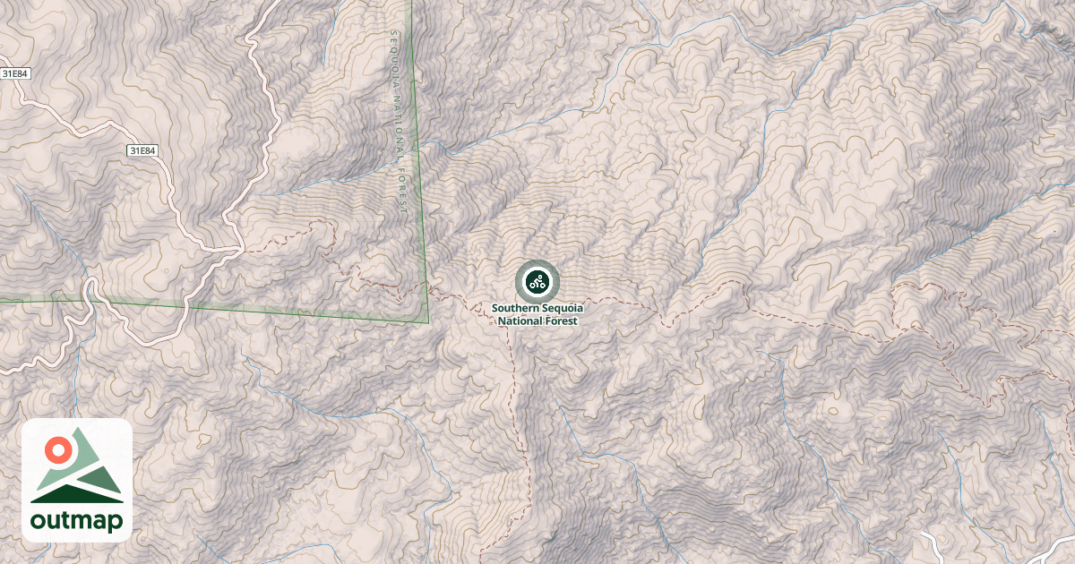 Map of Southern Sequoia National Forest