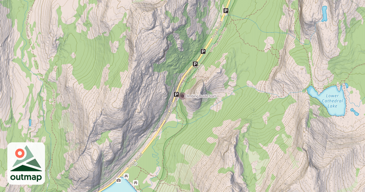 Map of Climbing Route Start