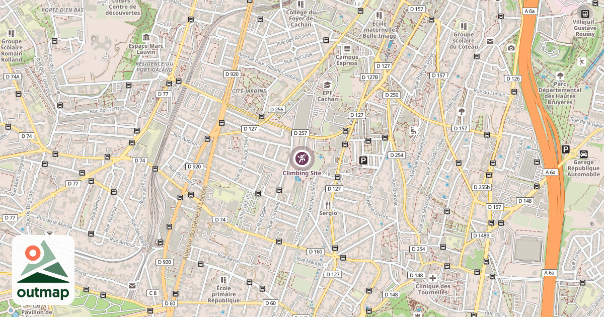 Map of Climbing Site