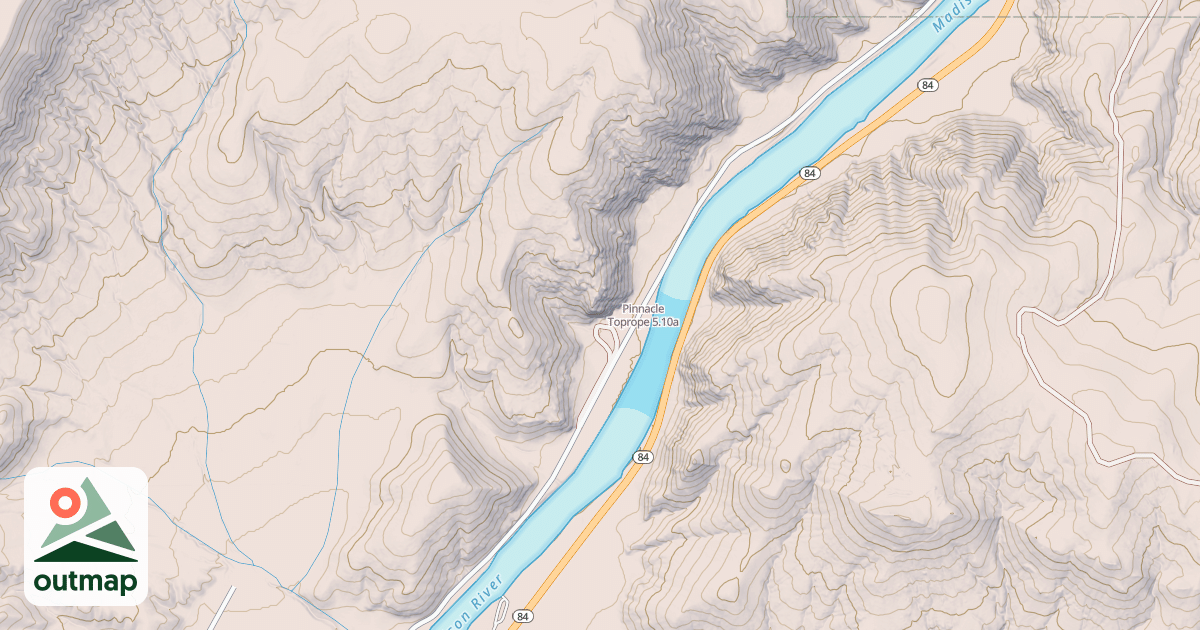Map of Pinnacle Toprope