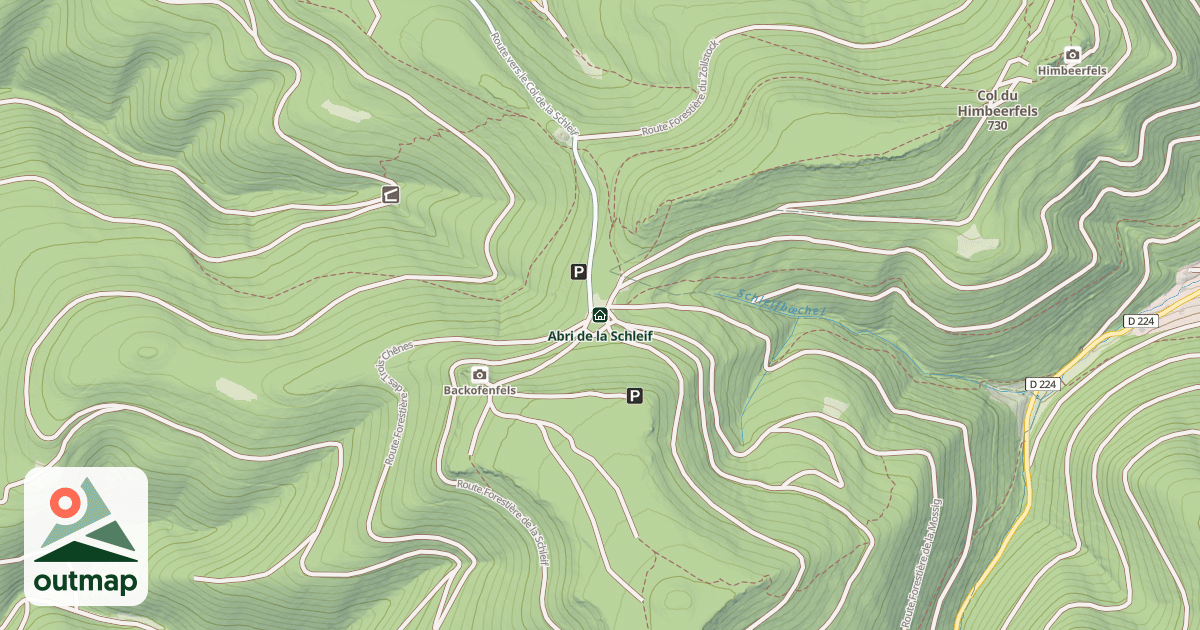 Map of Abri de la Schleif