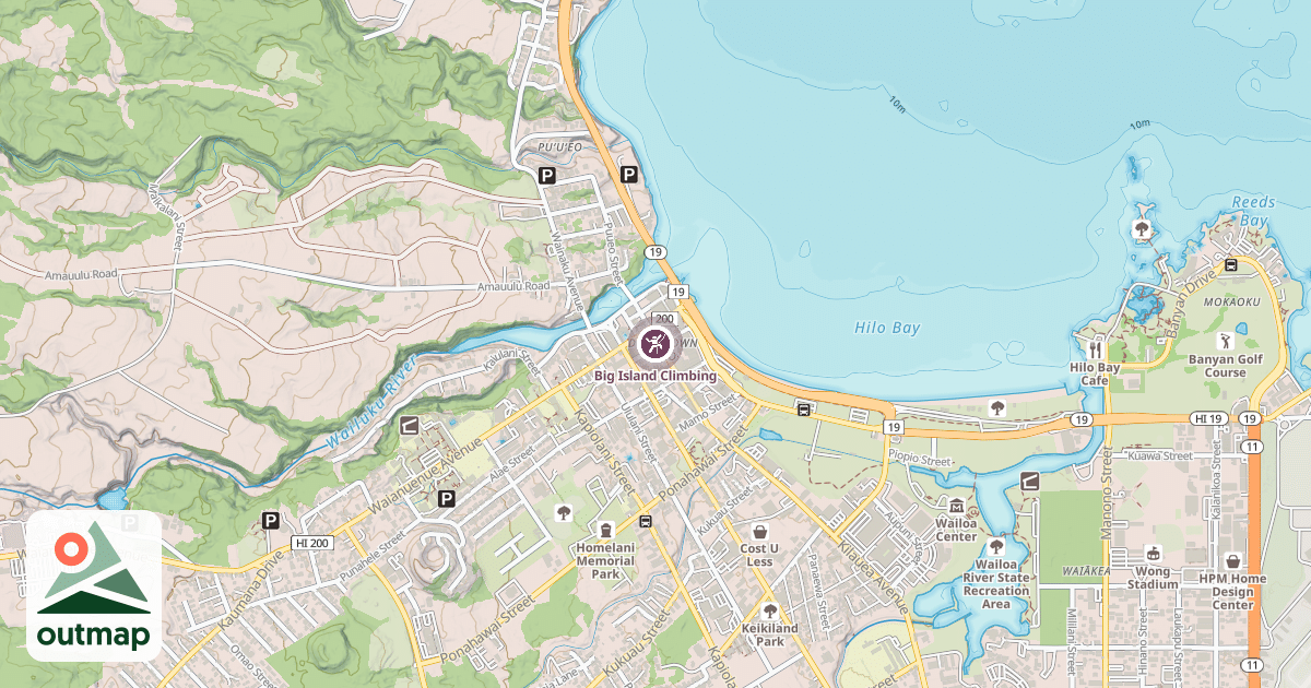 Map of Big Island Climbing