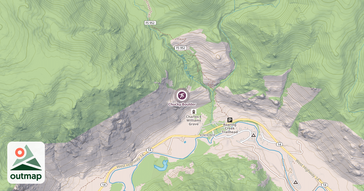 Map of Chucky Boulder