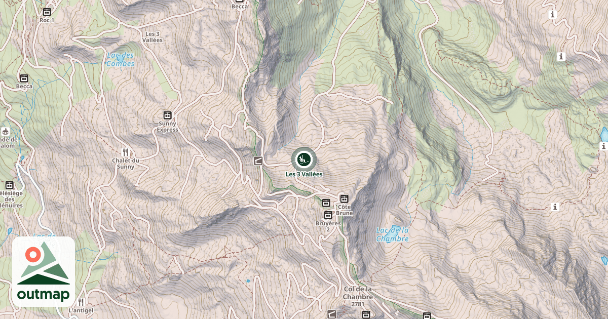 Map of Les 3 Vallées
