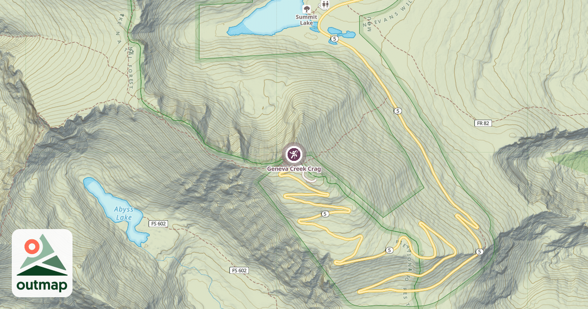 Map of Geneva Creek Crag