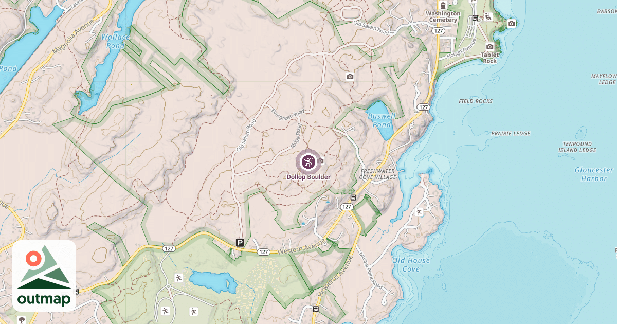 Map of Dollop Boulder