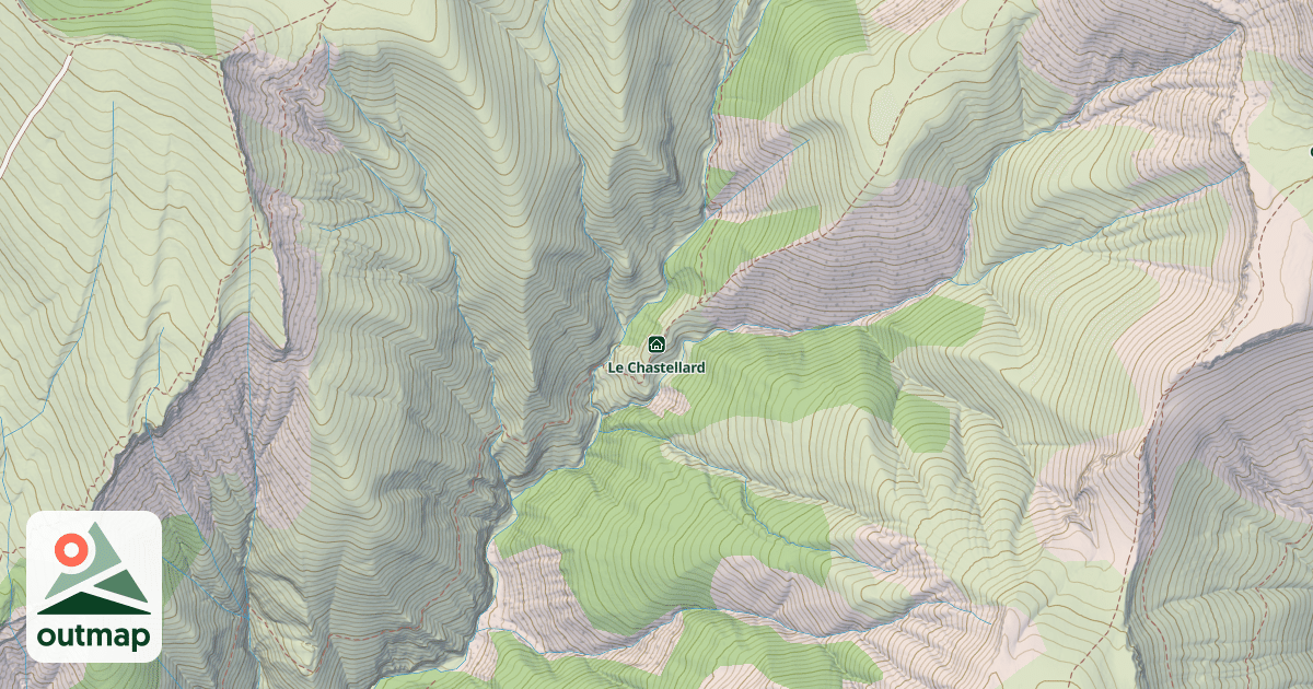 Map of Le Chastellard