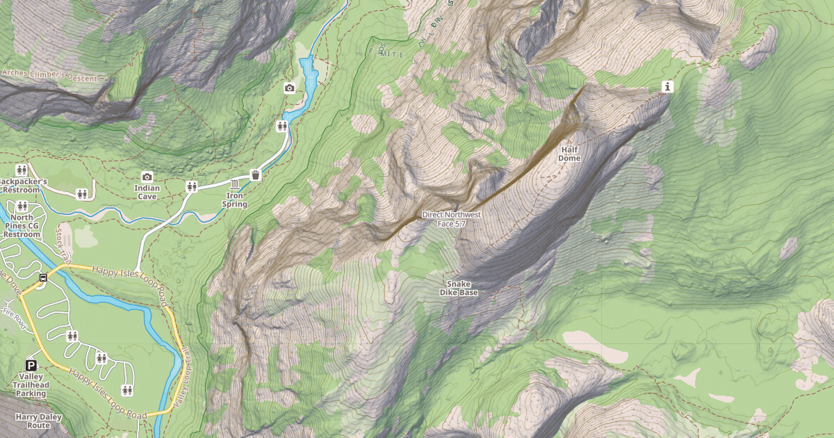 Map preview of Direct Northwest Face