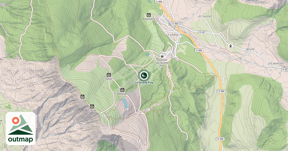 Map of Le Grand Puy