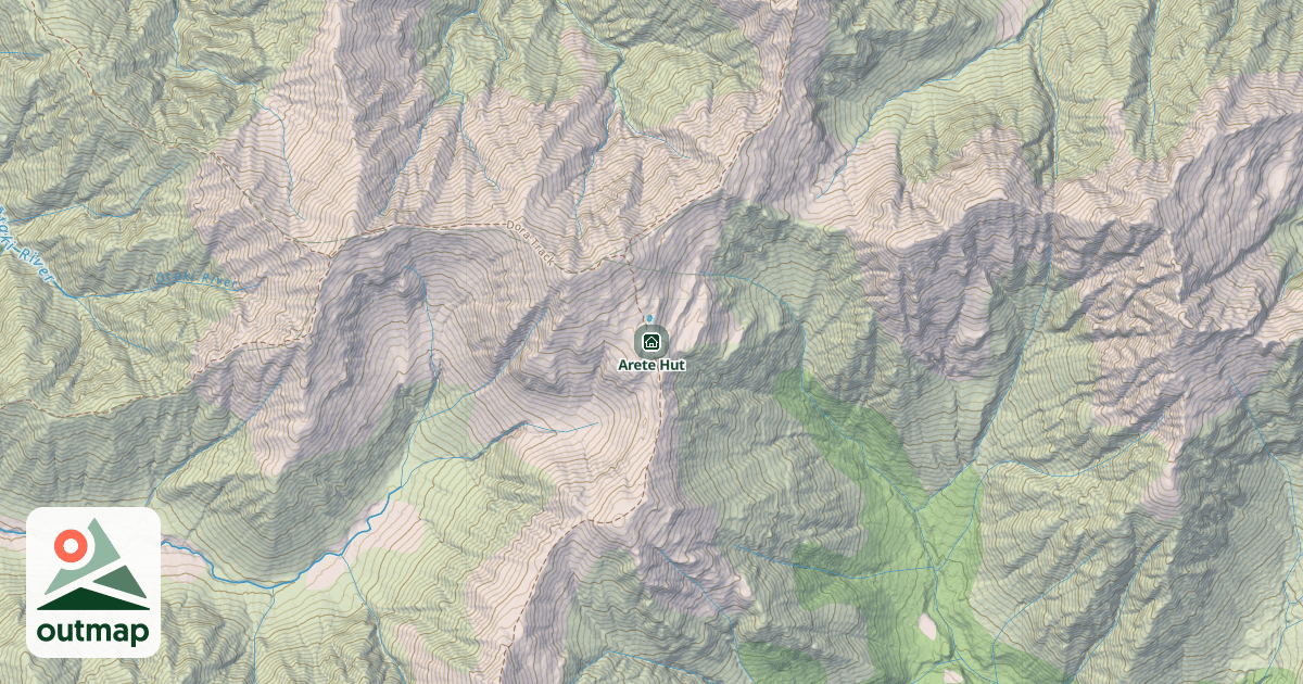 Map of Arete Hut