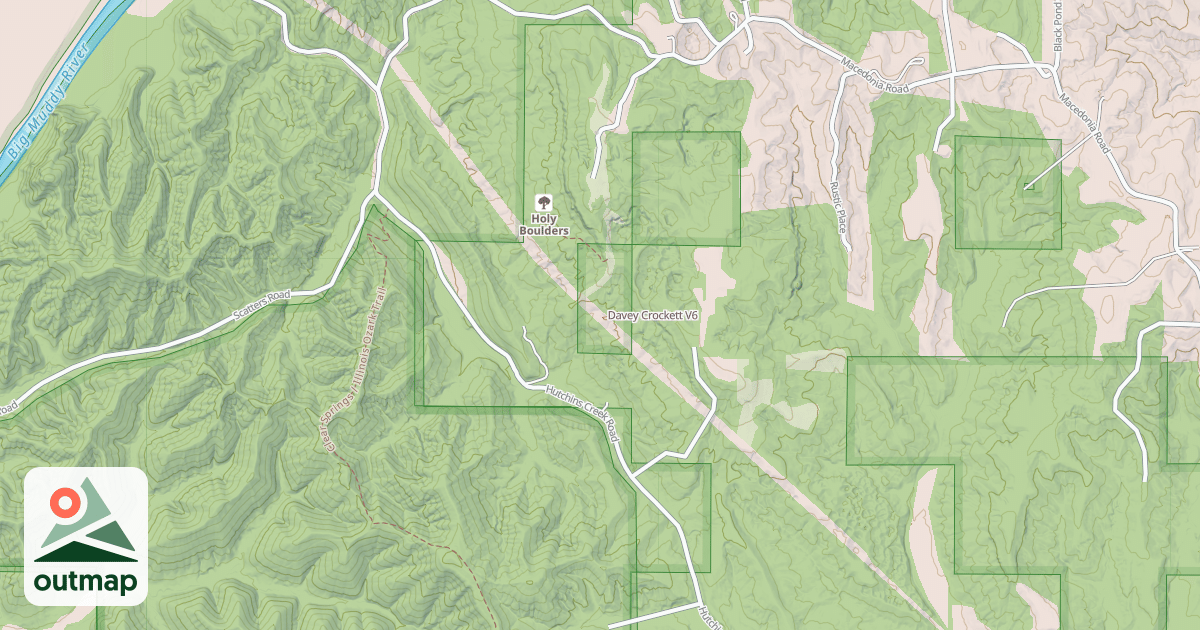 Map of Davey Crockett