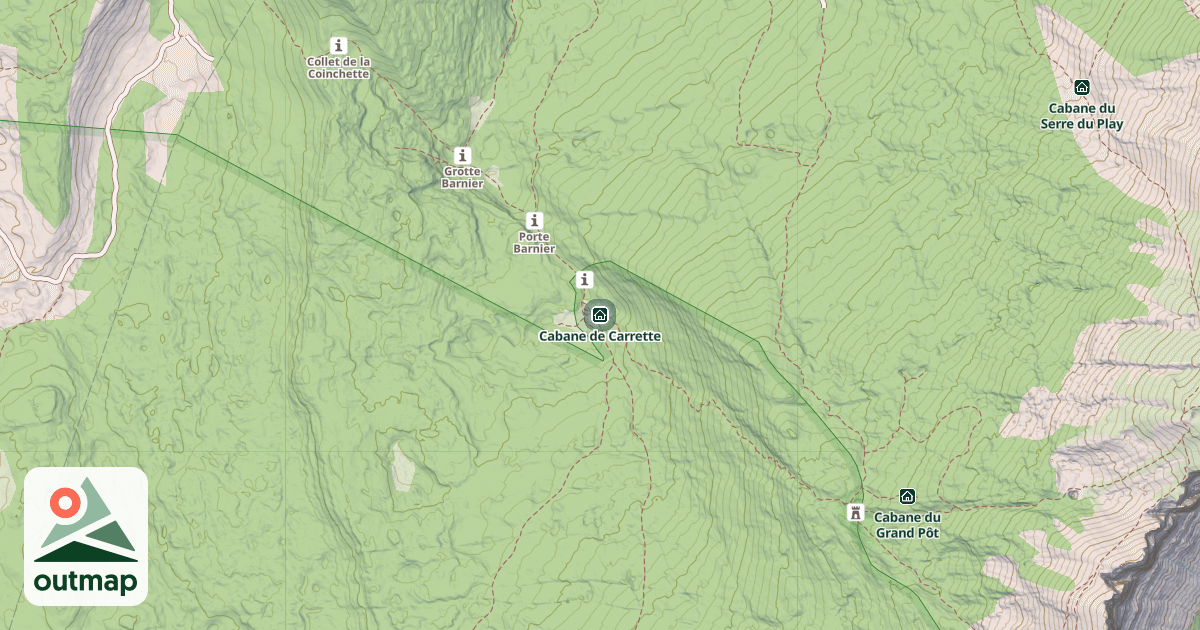 Map of Cabane de Carrette