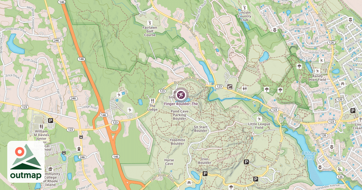 Map of Finger Boulder, The