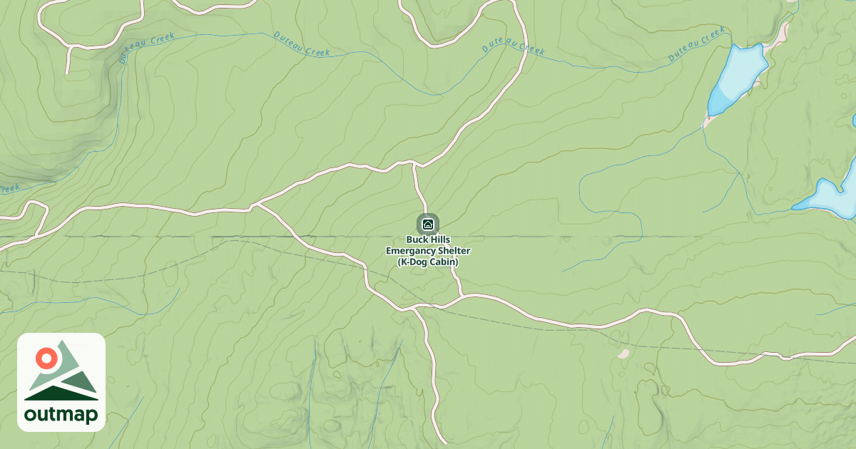 Map of Buck Hills Emergancy Shelter (K-Dog Cabin)